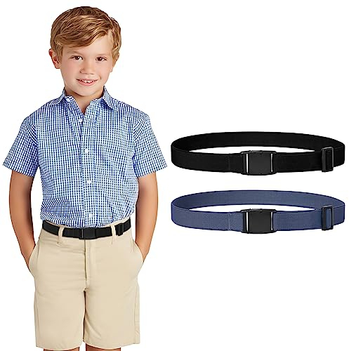 WERFORU Kinder Verstellbarer Elastischer Gürtel für Jungen Mädchen und Kleinkinder Nickel freie Stretch Gürtel mit Plastikschnalle für Hosen Jeans