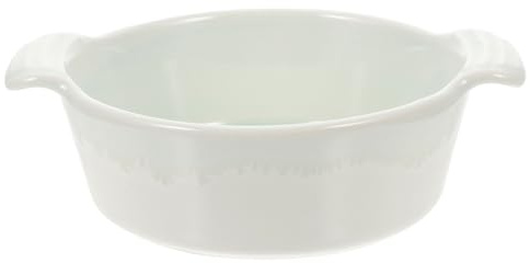 GALPADA Cuenco De Cerámica Dos Asas Para Hornear Bandeja De Cerámica Para Hornear Alta Temperatura Para Hornos y Cocción De Pasteles Versátil