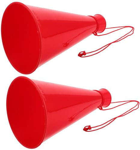POPETPOP Megafoni Giocattolo Sportivi in Plastica Leggeri per Cheerleader e Sostenitori, Rumorista Portatile per Eventi Sportivi e Feste, Set da 2 Pezzi per Supporto di Gruppo e Attività