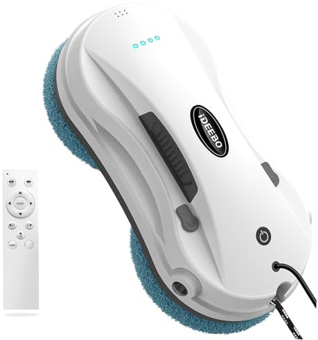 iDEEBO Robot Limpiacristales Automático, Limpiador de Cristales Eléctrico 4500Pa con Pulverización Automática, Máquina Limpia Ventanas Robot para Ventanas con y sin Marco