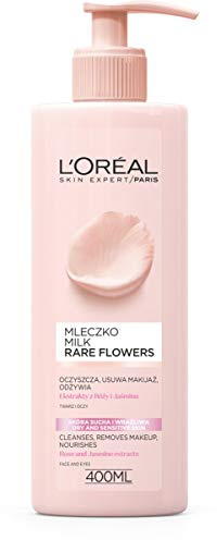 L' Oreal Paris fiori rari Latte Latte Detergente Pelle Secca e Sensibile 400 ml