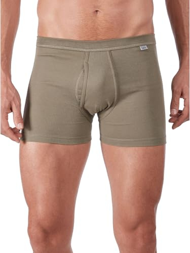 HUBER Men's Trunk with Front Fly Cotton Fine Rib 112251 Military XXL