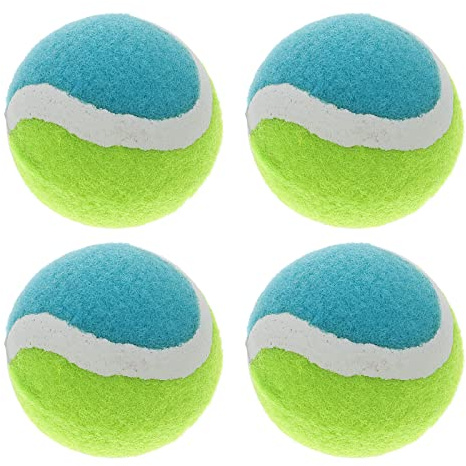BESPORTBLE Toss & Catch Ball Set - 4Pcs 2.5 Inch Toss and Catch Ball Paddle Game Ball Self Stick Ball for Kids and Adults Baseball Sports (Random Color)
