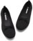 Geweo Damen Ballerinas Elegant Slip On Knit Kleid Schuhe Barfußschuhe Barfuss Ballerina Flache Schuhe Runde Zehe Slippers Walking Ballerinas für Frauen Bequem Weich Hausschuhe, Schwarz 39 EU