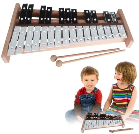 Xylofon för, träxylofon - Glockenspiel-instrument | Litet bärbart Glockenspiel-instrument, pedagogiskt 27-noters Glockenspiel-instrument, förbättrar hand-öga-koordinationen