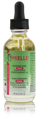 Mielle Rosemary & Mint Light Hair Oil, Split Ends & Dry Scalp Treatment - Infused with Biotin & Essential Oils for Strengthening, Soothing, Moisturising & Encouraging Longer Hair, 59 ml (Pack of 1)