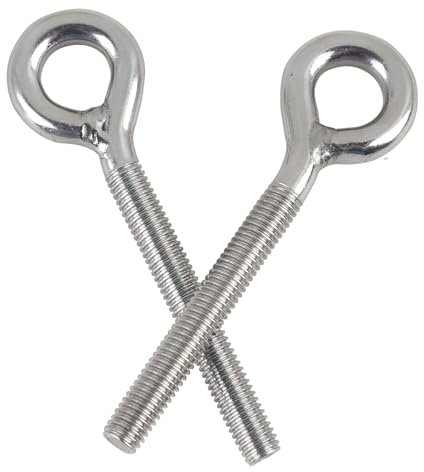 huruirui 10pcs Cáncamos M4 Anillos de Elevación Acero Inoxidable 304 Tornillos Argolla Mango largo Pernos de Ojo para Fijación de Suspensión