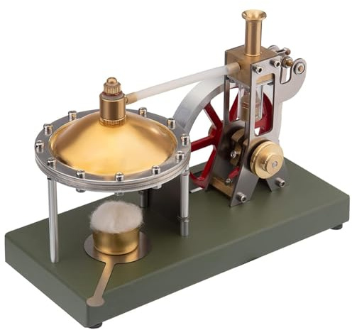 MJDHS Maquette De Machine à Vapeur Verticale De Style RéTro, Kit De Machine à Vapeur, Kit Yid, Convient à L'Enseignement Des Sciences Et à La DéCoratio(Size:Modèle de machine à vapeur verticale rétro)