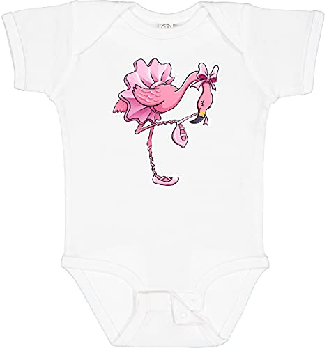 inktastic Flamingo Ballerina in Tutu and Ballet Toe Shoes Baby Bodysuit 6 Months 0020 White 35c2f