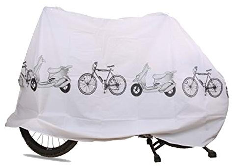 luckiner Funda de bicicleta Ripstop impermeable anti UV para exteriores, resistente al polvo, 210 x 100 cm, color blanco