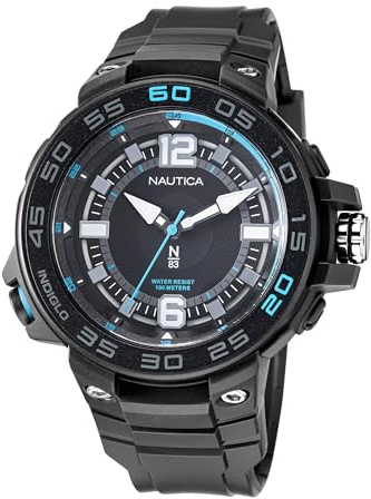 Nautica Reloj Deportivo NS3 para Hombre, Negro/Negro/Negro, Moderno