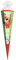 ROTH Schultüte groß REH 85 cm - 6-eckig Rot(h)-Spitze Tüllverschluss - Zuckertüte Schulanfang