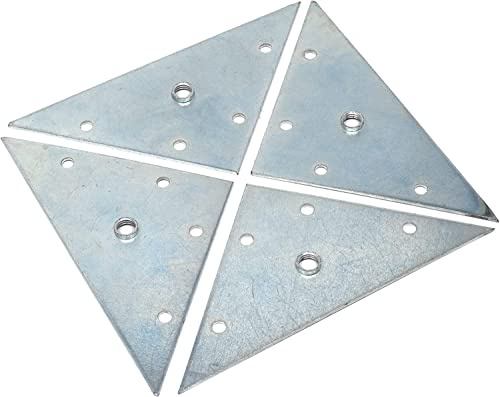 Design61 Set di 4 piastre di montaggio, 117 x 117 mm, per piedini di mobili con filettatura M8