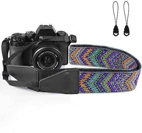 BestSounds Camera Strap, Jacquard Weave 2 Shoulder Neck Straps for All DSLR Cameras Men Women Photographers (Jacquard Aztec Style)
