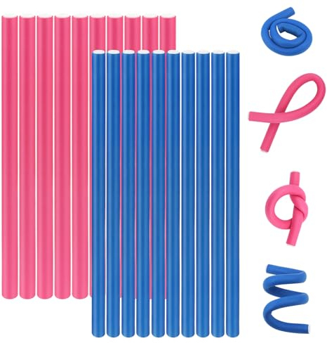NVIYAM 20 Pezzi Bigodini Flessibili per Capelli Senza Calore Bigodini Flessibili Capelli Ricci Bigodini Morbidi per Dormire Rulli per Capelli Schiuma Roller Flexi Rods Arricciacapelli Senza Calore
