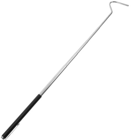 BESPORTBLE Einziehbarer Reptilienhaken Aus Edelstahl Schlangenfangwerkzeug Schlangenfanghaken Schlangenfänger Schwarz