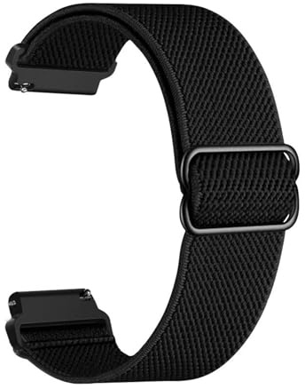yzw6688 22 mm band kompatibelt med Ares 3 Pro Stratos 3 Stratos 2 Lite Vibe 7 simrem Smart Watch Nylon Elastiskt sportarmband som andas(Black,Ares 3 Pro)