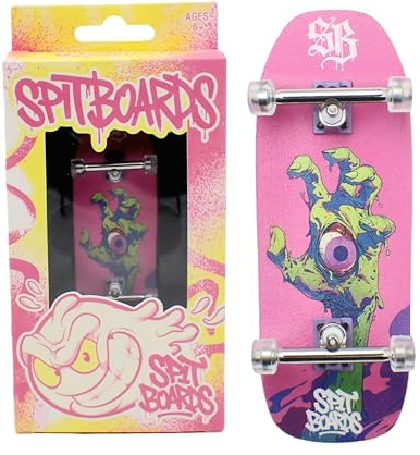SPITBOARDS 34 mm fingerboard Oldschool Cruiser Pro, 5 lager trä, per lastbil, mjuk uretan 60D bärhjul, verklig användning grafik, lasered foam tape