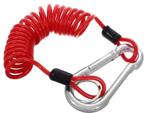 Garneck Cavo Sicurezza per in Acciaio al Carbonio da 6 Piedi Cavo Spirale per Camper e Installazione Facile e Adatto per Vari Tipi Traino