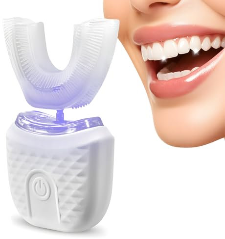 Spazzolino Da Denti Automatico Ultrasonico,3 Livelli Di Intensità,Timer 45S, Forma Di U,Ipx7 Impermeabile,Spazzolino Ad Ultrasuoni Per Adulti