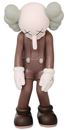FGJUYLKvchgf 28CM XX Eyes Little Lie Bending Doll,Trendy Tabletop Ornament for Home Use Bearbrick A Collector's Item for Toy Lovers(Curry)