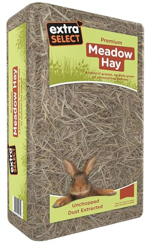 Extra Select Premium Meadow Hay for Small Animals - UK Sourced ideal Rabbit Food, Hay for Guinea Pigs, Hedgehogs, etc. - 4kg (Pack of 1)