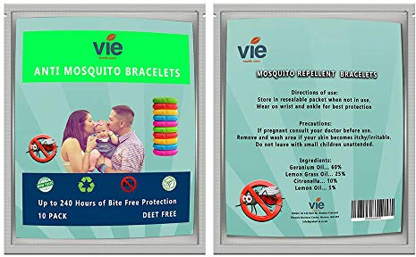 Vie Healthcare - Mosquito & Midge Repellent Bracelet 10 Pack