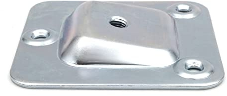 Design61 4er Set Montageplatte Schräg 10° Neigung M6 Gewinde für Sofa Tischbeine Stuhlbeine Möbelbeine Befestigung Platten Sofabeine Adapter
