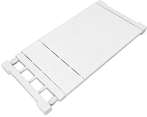 Estante Organizador de Armario de Ropa Extensible, Separadores de Armario de Bricolaje Ajustables, Estante de Tensión Separador para Armario, Armario, Baño, Cocina, Estantería (50‑80 cm / 19,7‑31,5