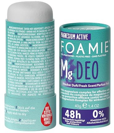 Foamie Deodorante Solido Rain In The Woods Stick deodorante - 48h dal profumo fresco - senza alluminio & alcool, vegano & senza plastica, 40g