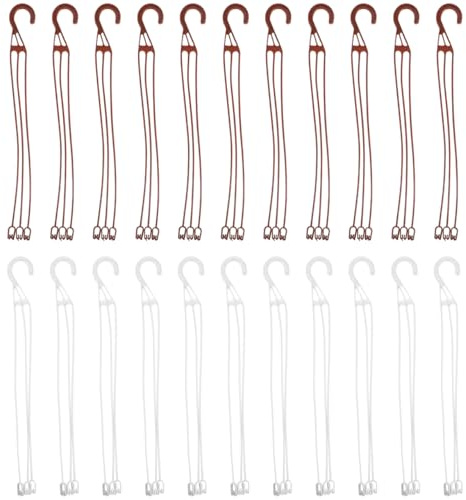 Amosfun 20pcs 14.5 Plastic Hanging Basket Chain with Hooks for Flower Pots - Garden Plant Pot Holders Bird Feeder Hangers
