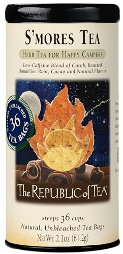 The Republic of Tea – S’mores Herbal Chocolate Tea Tin, 36 Low-Caffeine Tea Bags