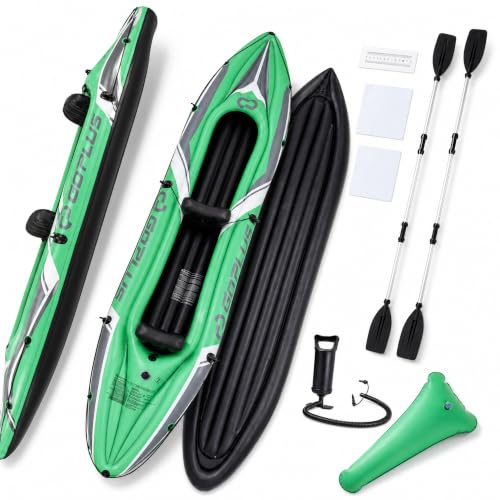 GOPLUS Kayak Gonflable 2 Places en PVC Renforcé, Charge 160 kg