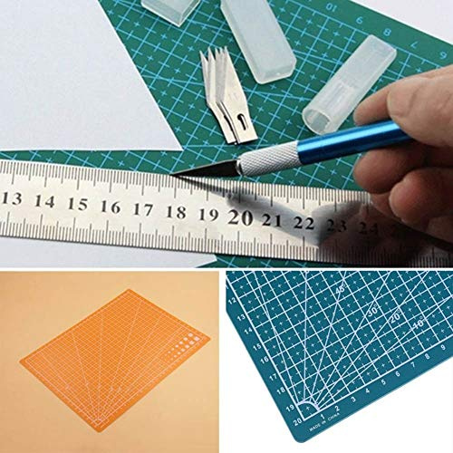 Horett Självläkande Skärmatta A4, 30 X 22 Cm Rutskärbräda (Blå) | PVC-hantverkstavla, Quiltning och Sömnad, Scrapbooking och Gör-det-själv, Dubbelsidigt Tryck, Halksäker Yta, A4-storlek