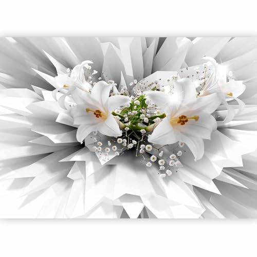 murando Photo Wallpaper Flowers Lily 400x280 cm Non-Woven Premium Art Print | Fleece Wall Mural Decoration Poster Picture Design Modern 3D Abstraction