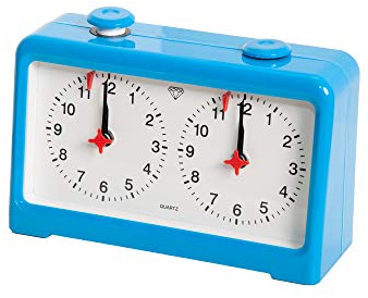 The House of Staunton Diamond Quartz Analog Chess Clock (Light Blue)