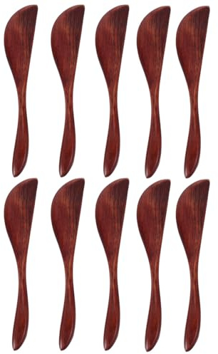Yardwe Coltello da burro in legno per spalmare formaggio: 10 coltelli per spalmare marmellate, spatola per burro, condimenti e coltello da sandwich, utensili da cucina