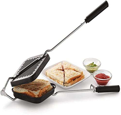 KSJONE Multifunction Double Sided Sandwich Hand Toaster, Sandwich Maker Grill, Hand Toaster, Grill Sandwich Maker, Gas Sandwich Toaster