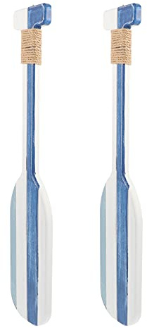 CLISPEED 2 PCS Decorazioni per Pareti Remi di Legno Nautico con Corda Barca Rustica Remera di Remi per Parete Ornamento La Spiaggia della Spiaggia della Casa