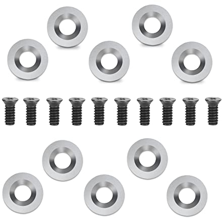 GothicBride Wendeschneidplatten Drehmeißel set 10 Stück 12 mm Runder Hartmetall Drechselwerkzeuge für Holz Drechseleisen, Drechselzubehör Finisher-Werkzeug