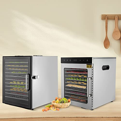 Déshydrateur automatique à fruits en acier inoxydable - 10 étages - Déshydrateur alimentaire - Plateau de fruits électrique - Conservateur de fruits - Bœuf Jerky - Sèche-légumes