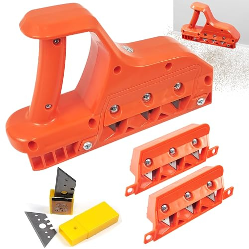 Drywall Cutting Tool, Plasterboard Angle Fast Cutter, Precise 45 60 Gypsum Board Chamferer With 10 Blades, Woodworking Hand Smoothing Planes, Perfect Angle Planers for Woodworkers(Orange)
