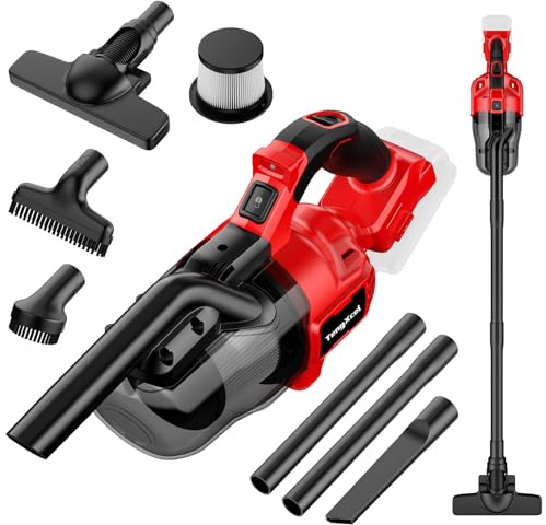 TengXcel Cordless Vacuum Cleaner for Milwaukee 18V Battery, Handheld Vacuum Cleaner for Home Car Hardwood Floor Carpet, Portable Shop Vacuum with Washable HEPA Filter(No Battery)