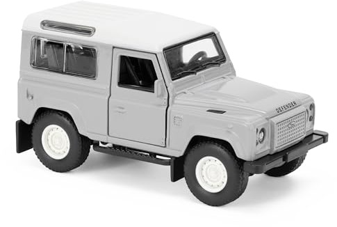Land Rover Classic Defender Works V8 Islay Edition 1:43 Scale Die-Cast Model Car - Grey | Detailed Collectors Edition Diecast | Official Licensed Product