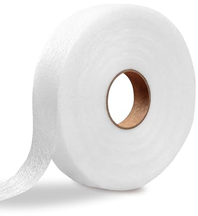 Acual Cinta Termoadhesiva para Dobladillos 64m x 20mm, Malla de PA Blanca para Pegar Tela sin Coser, Cinta de Plancha para Bajos de Pantalones, Vaqueros y Cortinas, Adhesivo de Doble Cara Invisible