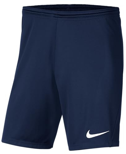 Nike W Nk Dry Park II Short NB K – Pantaloncini Sportivi da Donna, Donna, Pantaloncini, BV6860, Navy/Bianco, XS