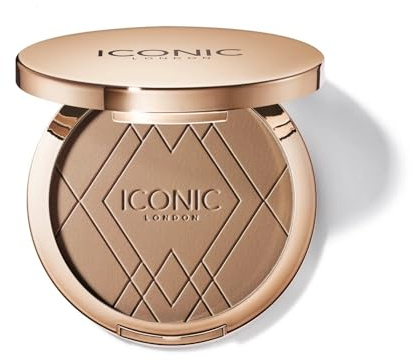 ICONIC LONDON Ultimate Bronzing Powder | Silky Powder, Flawless Matte Finish Bronzer Cruelty-Free, Vegan Makeup, (Medium Bronze) 0.59 oz
