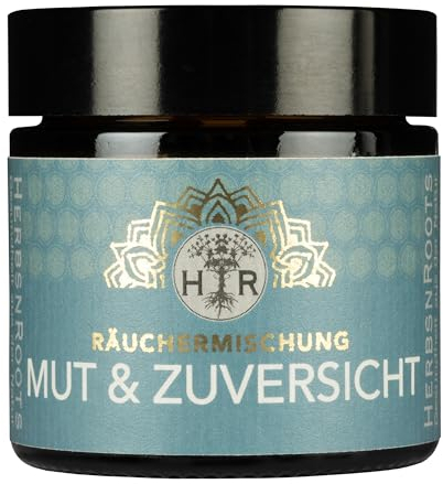 Mut und Zuversicht Räuchermischung - Kraftvolles Räucherwerk • spirituell • energetische Reinigung • 100% Natur • ähnlich: Palo Santo Räucherstäbchen, weißer Salbei zum Räuchern • HerbsnRoots