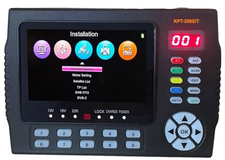 DVB-S2 DVB-T2 DVB-C Misuratore Di Ricerca Satellitare Ricevitore TV Satellitare HD Analisi Dello Spettro Ricerca Satellitare