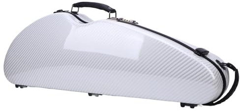 4/4 Fiolfodral i Full Storlek, Kolfiberprofessionell Violin Hårt Fodral, Lätt Violinmusikväska med Hygrometer, Justerbara Axelband, Kombinationslås och Extra Väska